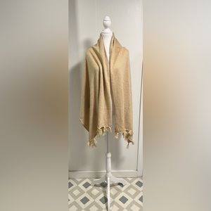 Shoulder wrap. Gold sparkle flecks with fringe. Smoke free home. Clean like new